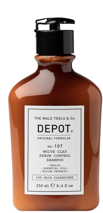 DEPOT no. 107 White Clay Sebum Control Shampoo Champú 107 DEPOT cabello graso