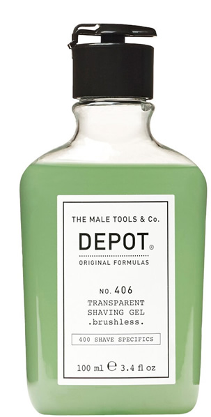 DEPOT Transparent Shaving Gel no. 406 Gel transparente de afeitado 406 DEPOT